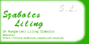 szabolcs liling business card